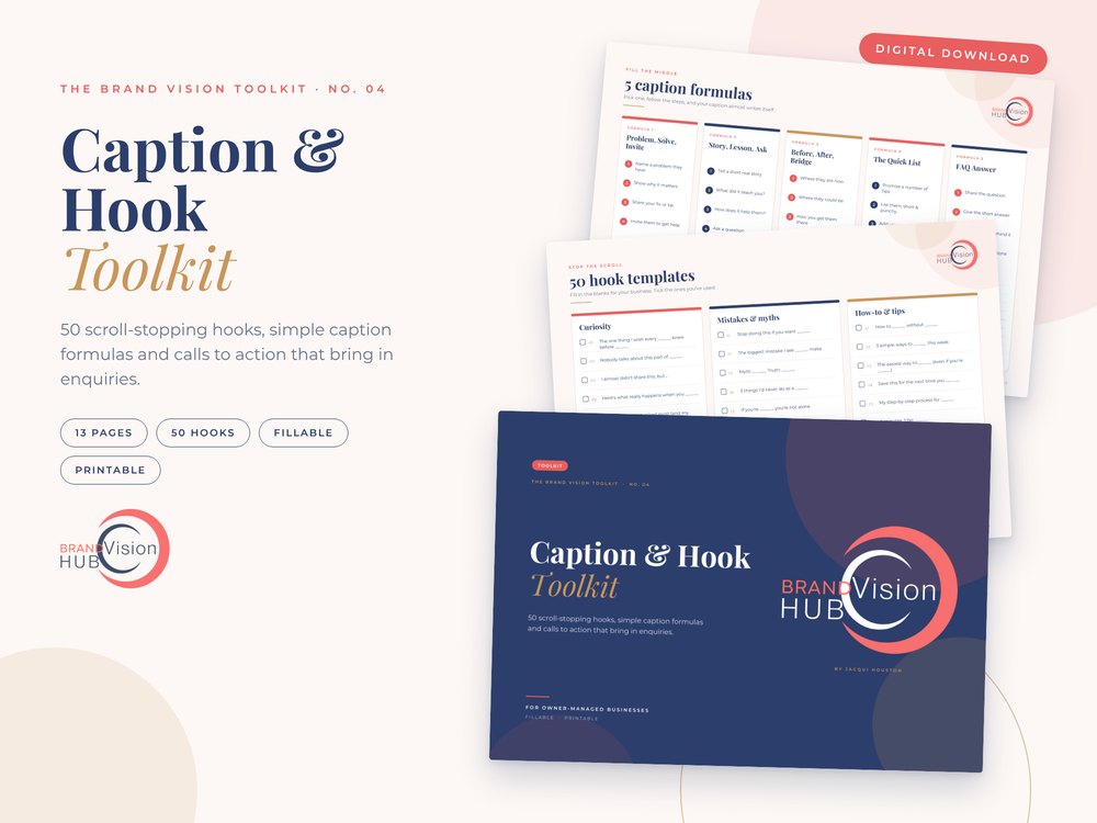 Caption & Hook Toolkit digital download