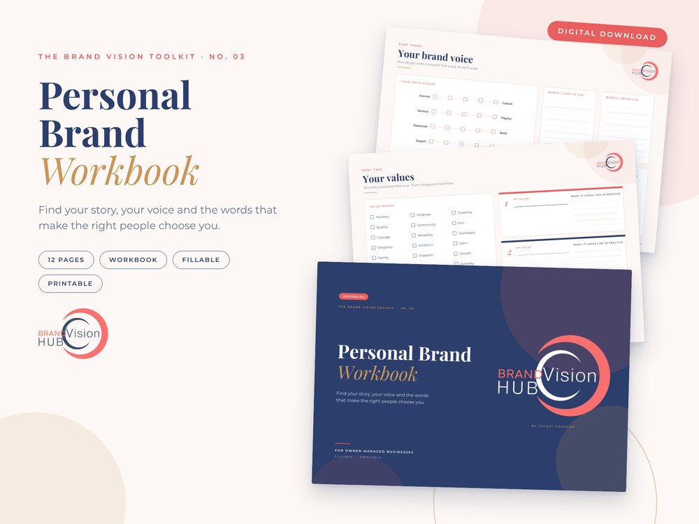 Personal Brand Workbook digital download